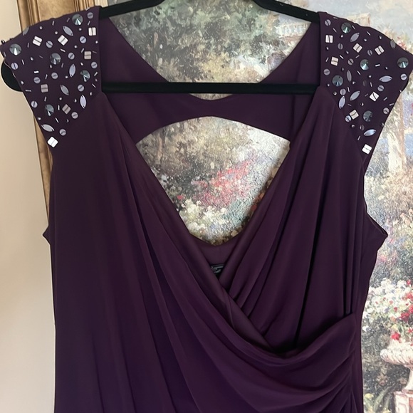 a line formal black dress Black Satin A-line Tea Length Formal Dress Casia main image 0